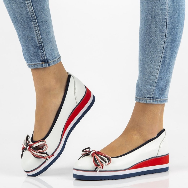 Bailarinas de cuero Filippo DP2159/21 Wh blanco 1