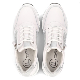 Zapatillas de cuero Filippo DP2052 / 21 Wh blanco 4