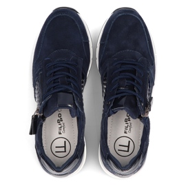 Zapatillas de cuero Filippo DP2052 / 21 Nv azul marino 2