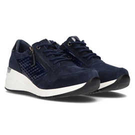 Zapatillas de cuero Filippo DP2052 / 21 Nv azul marino 4