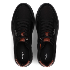 Zapatos de piel Filippo MP2398/21 Bk negro 5