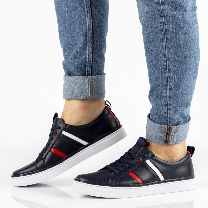 Zapatos de piel Filippo MP2146/21 Nv azul marino 1