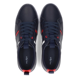 Zapatos de piel Filippo MP2146/21 Nv azul marino 4