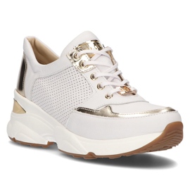 Deportivas de piel Filippo 087D oro blanco dorado 1