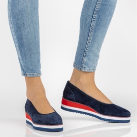 Bailarinas de piel Filippo DP2323/21 Nv azul marino 1