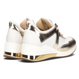 Deportivas de piel Filippo 086 blanco dorado 6