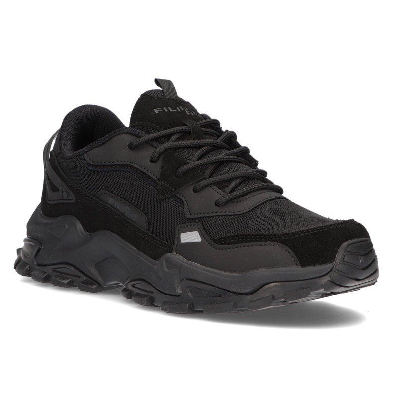 Zapatos de cuero Filippo MSP2122/21 Bk negro 1