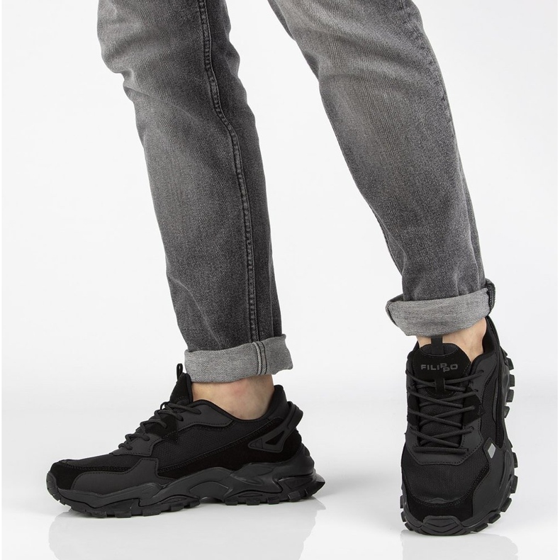 Zapatos de cuero Filippo MSP2122/21 Bk negro 2