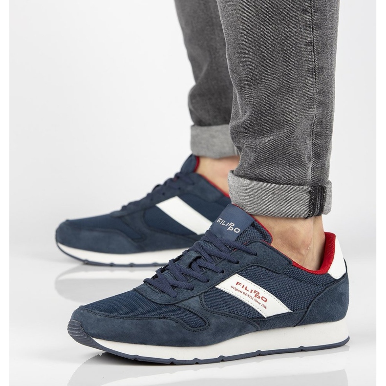 Zapatos de piel Filippo MSP2117/21 Nv azul marino 1