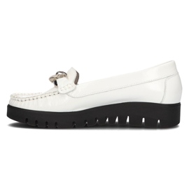 Mocasines de piel Filippo 10133 lacado blanco 7