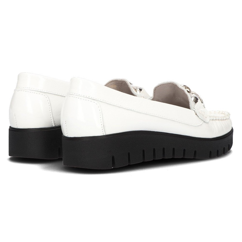 Mocasines de piel Filippo 10133 lacado blanco 1