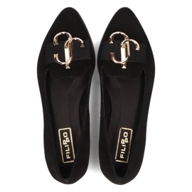 Mocasines de piel Filippo 2588 ante negro 7