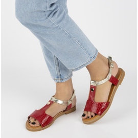 Sandalias Filippo DS2099/21 Rd rojo dorado 2