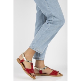 Sandalias Filippo DS2099/21 Rd rojo dorado 3