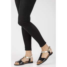 Filippo DS2099/21 Bk sandalias negras negro dorado 5