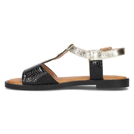 Filippo DS2099/21 Bk sandalias negras negro dorado 6
