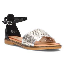 Filippo DS2102 / 21 Si Bk sandalias negro plata 2