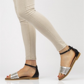 Filippo DS2102 / 21 Si Bk sandalias negro plata 3