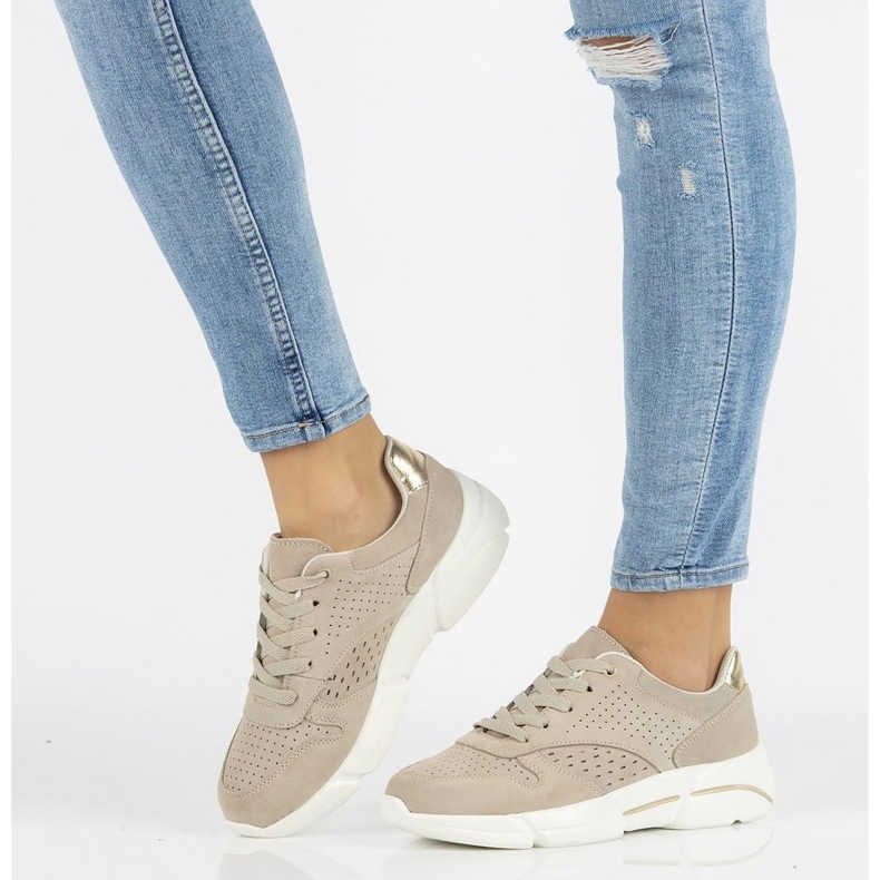 Zapatillas de cuero Filippo DP2156 / 21 Be beige 1