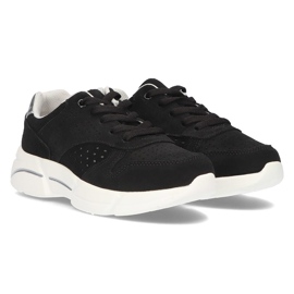 Zapatillas de cuero Filippo DP2156 / 21 Bk negro 4