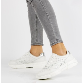 Zapatillas de cuero Filippo DP2156 / 21 Wh blanco 1