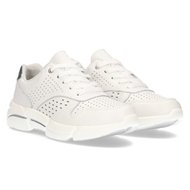 Zapatillas de cuero Filippo DP2156 / 21 Wh blanco 4