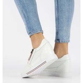 Zapatillas cuña de piel Filippo DP2350/21 Wh blanco 3