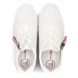 Zapatillas cuña de piel Filippo DP2350/21 Wh blanco 5
