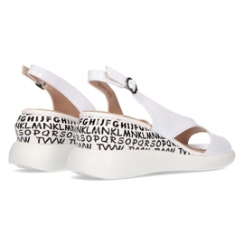 Sandalias con cuña Filippo DS2315/21 Wh blanco 6
