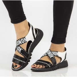 Sandalias negras con cuña Filippo DS2317/21 Bk negro 1 Sandalias negras con cuña Filippo DS2317/21 Bk negro 1