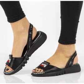 Sandalias negras con cuña Filippo DS2352/21 Bk negro 1 Sandalias negras con cuña Filippo DS2352/21 Bk negro 1
