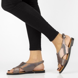 Sandalias Filippo DS2104/21 Gm gun metal multicolor 3