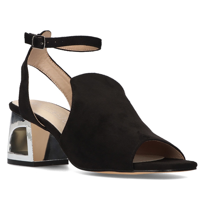 Negro Filippo DS2107 / 21 Bk sandalias de tacón 1