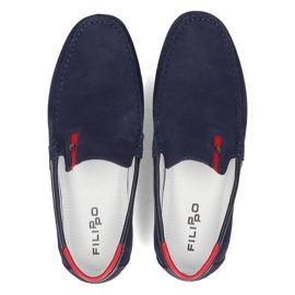 Mocasines ante Filippo 5274-5 azul marino 3