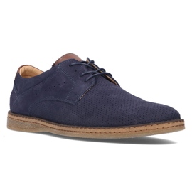 Zapatos de piel Filippo 5452-1 azul marino 1