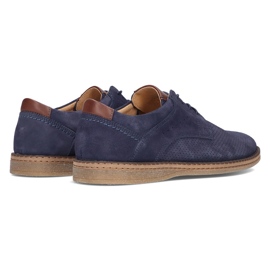 Zapatos de piel Filippo 5452-1 azul marino 4