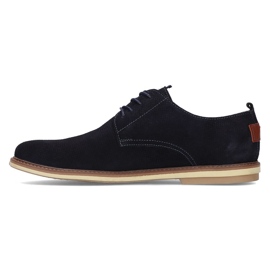 Zapatos de piel Filippo 5385-1 azul marino 2