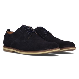 Zapatos de piel Filippo 5385-1 azul marino 4
