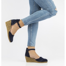 Sandalias de piel Filippo DS1394/21 Nv azul marino 3