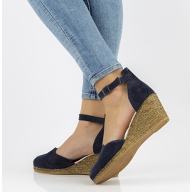 Sandalias de piel Filippo DS1394/21 Nv azul marino 4