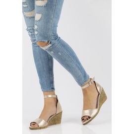 Sandalias de piel Filippo DS2137/21 Go dorado 5