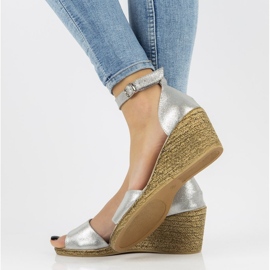 Sandalias de piel Filippo DS2137/21 Si plata 3