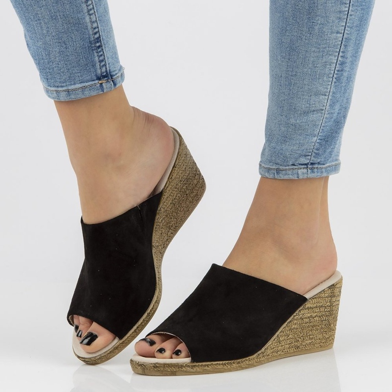 Zapatillas de piel Filippo DK2143/21 Bk negro 2