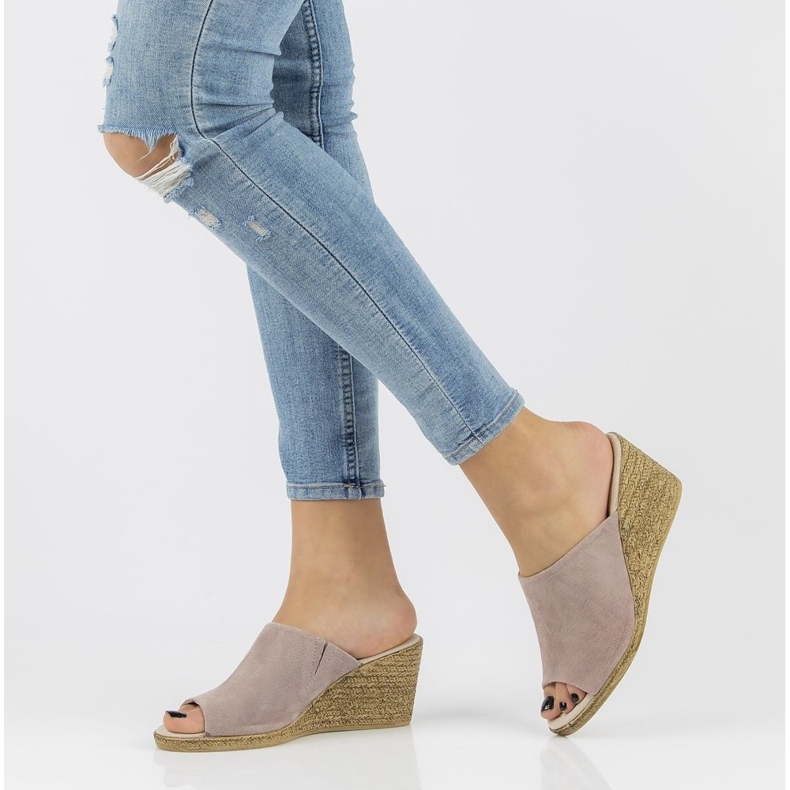 Babuchas de piel Filippo DK2143/21 Sd jaspeado-beige multicolor rosa 1