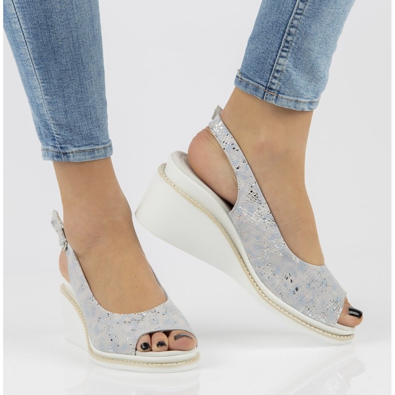 Sandalias de piel Filippo DS2150/21 Si plata 1