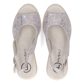 Sandalias de piel Filippo DS2150/21 Si plata 6