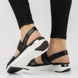 Sandalias de piel Filippo DS2140/21 Bk negro 2