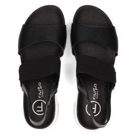 Sandalias de piel Filippo DS2140/21 Bk negro 6