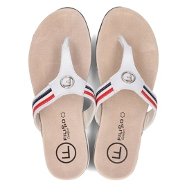 Zapatillas de piel Filippo DK2327/21 Wh blanco 5
