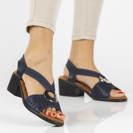 Sandalias de piel Filippo DS2308/21 Nv azul marino 2